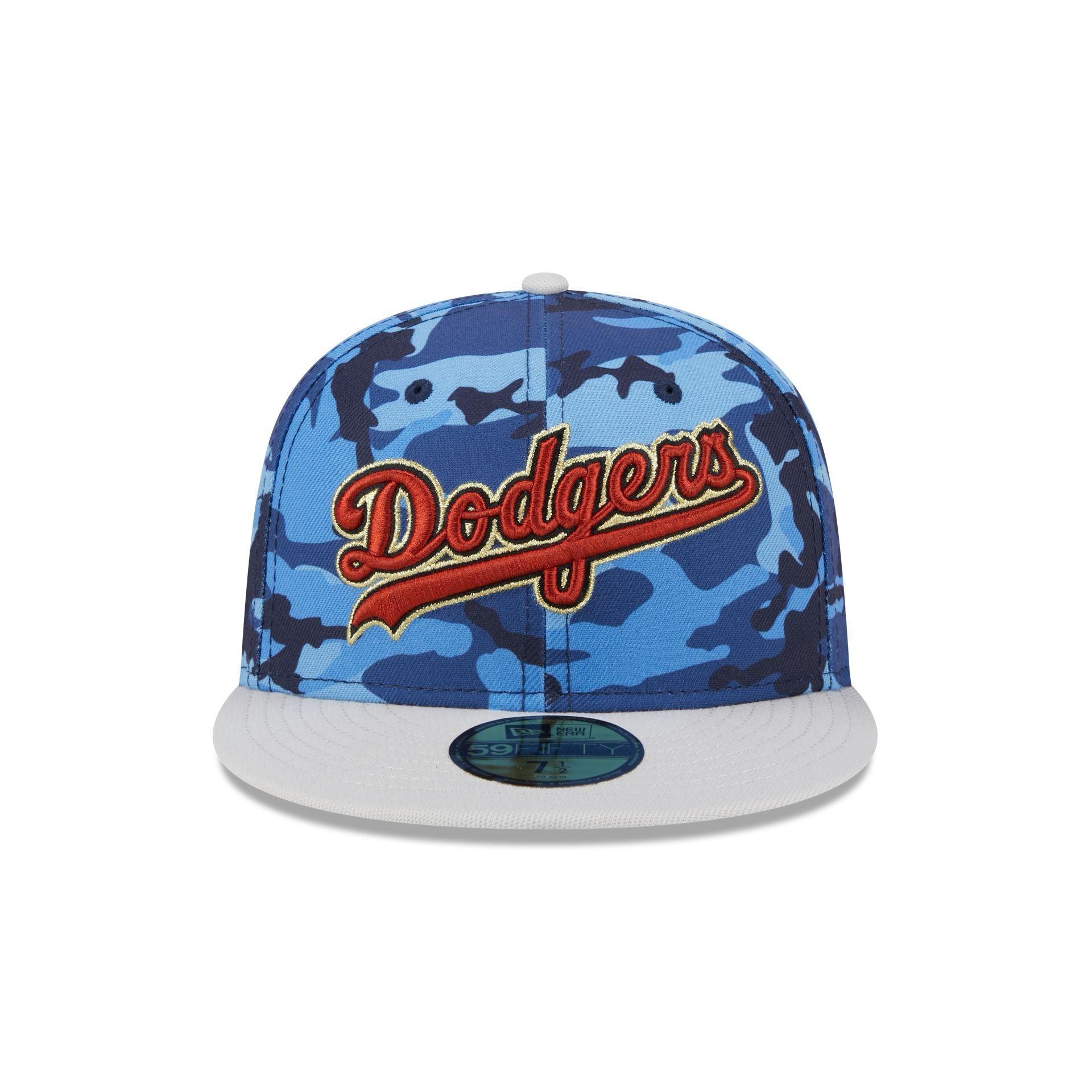 Los Angeles Dodgers Blue Camo 59FIFTY Fitted Hat Male Product Image