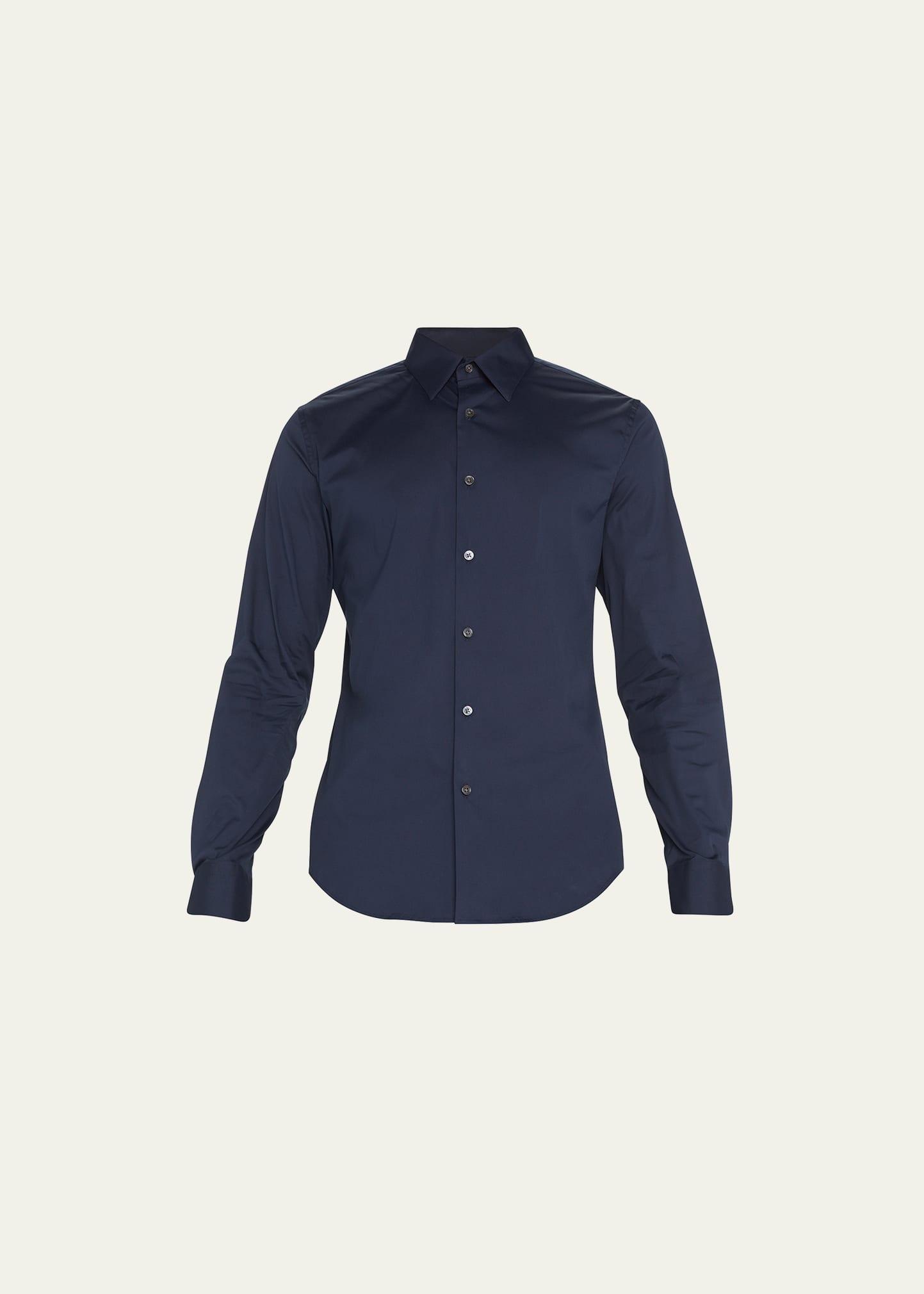 Mens Sylvain Wealth Poplin Long-Sleeve Shirt Product Image