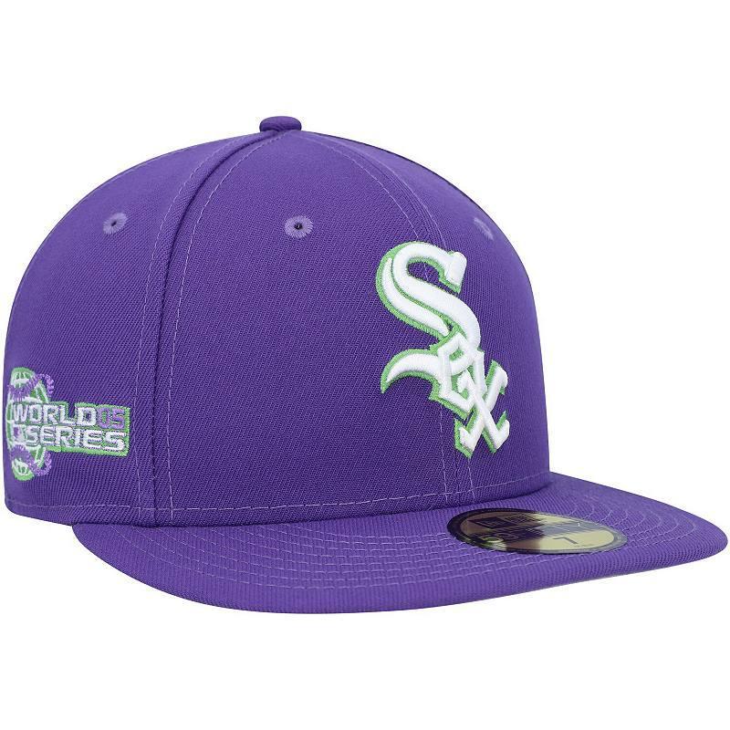 Mens New Era Chicago White Sox Lime Side Patch 59FIFTY Fitted Hat Product Image