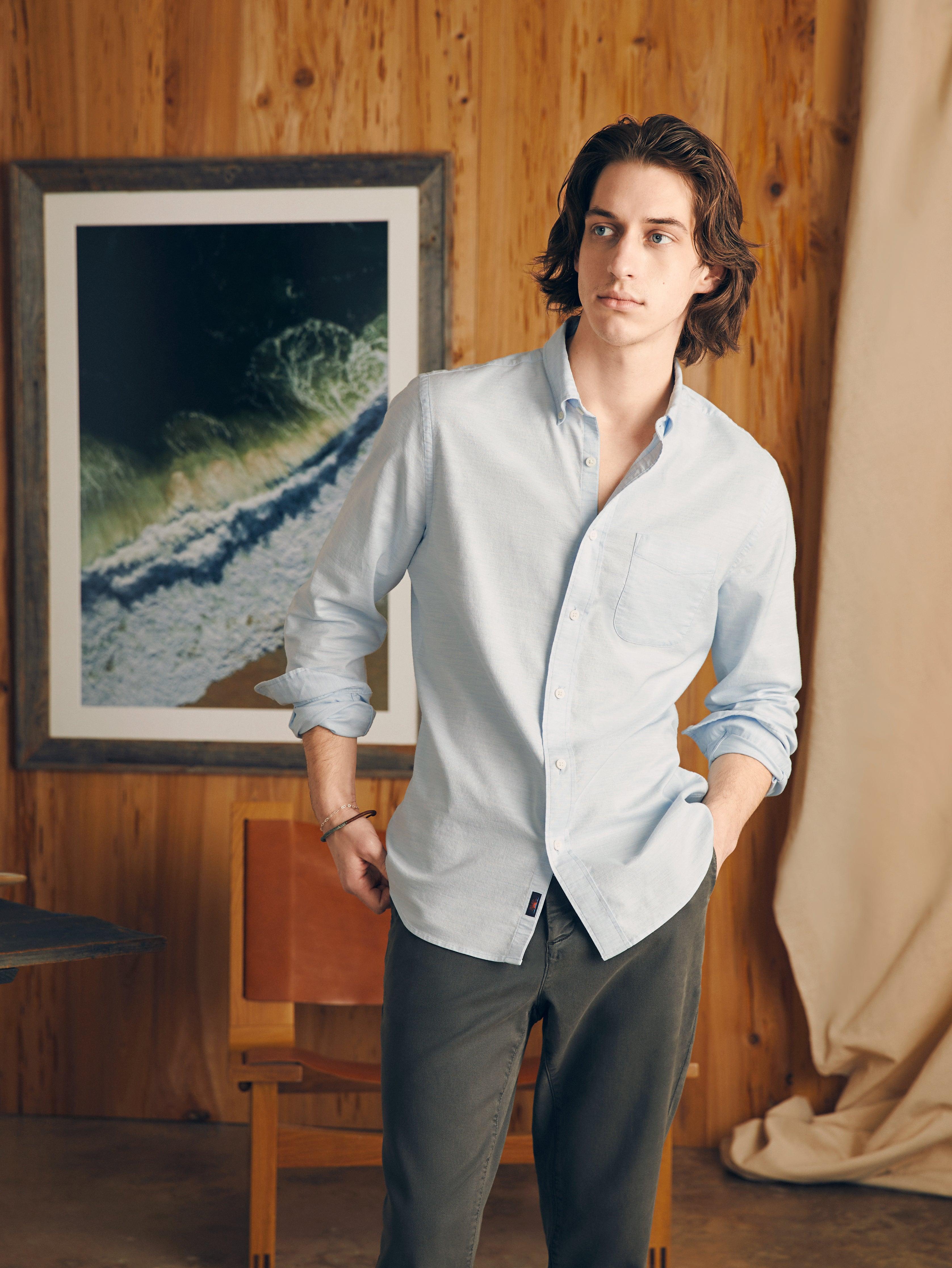 Supima Oxford Shirt - Blue Heather Product Image