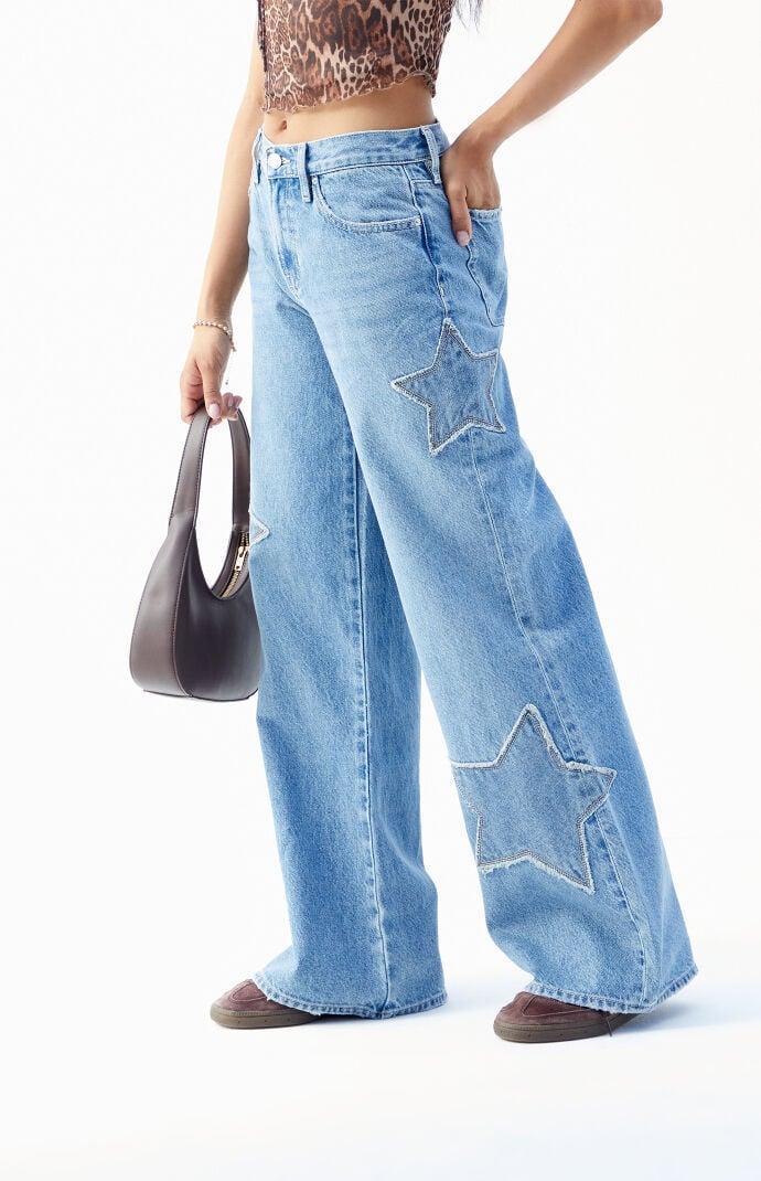 Women's Lena Star Low Rise Super Baggy Jeans - Product Image