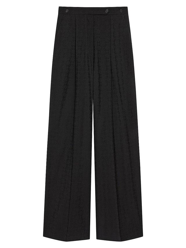 Womens Pleated Pants in Monogram 72 Jacquard Product Image