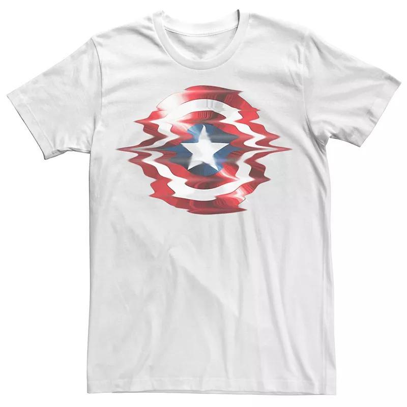 Mens Marvel Captain America Glitch Distorted Shield Tee Product Image