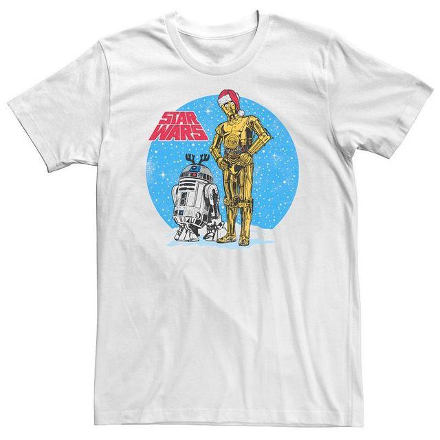 Mens Star Wars R2-D2 & C-3PO Retro Christmas Costumes Tee Product Image