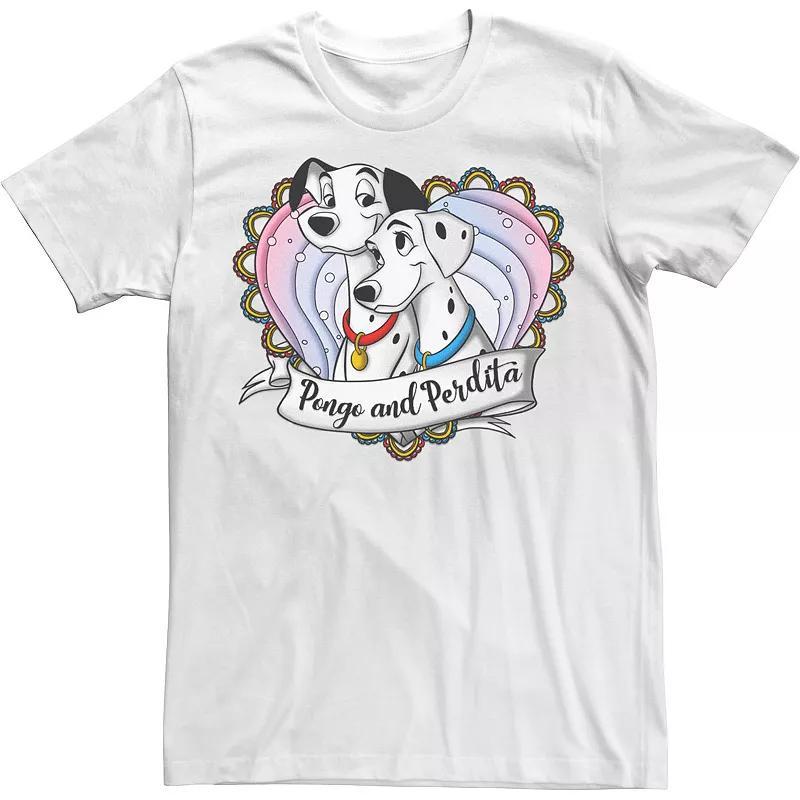 Disneys 101 Dalmatians Pongo And Perdita Mens Gradient Heart Tee Product Image