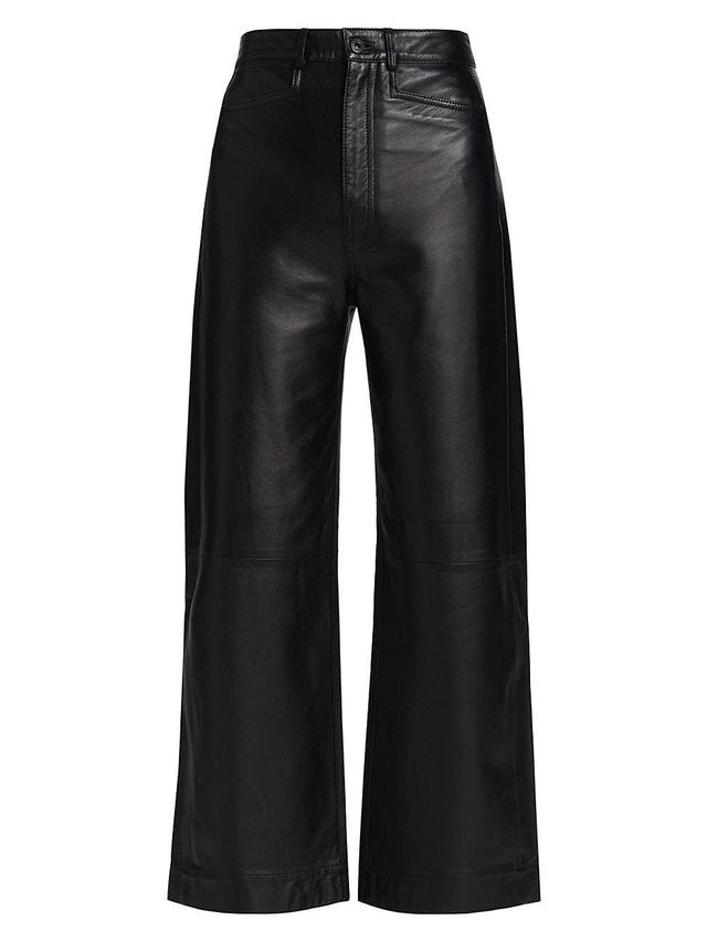 Womens Lightweight Leather Culottes Product Image