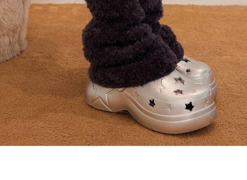 Plain Fluffy Leg Warmer Product Image