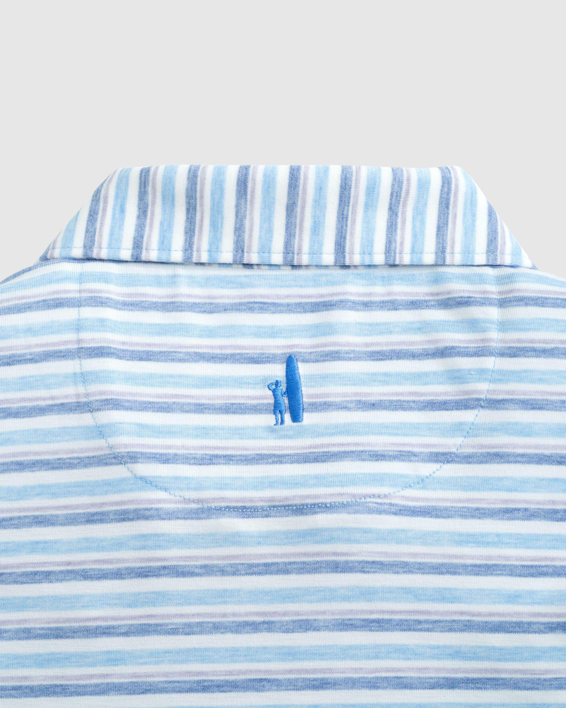 johnnie-O Malcom Striped Top Shelf Performance Polo Product Image