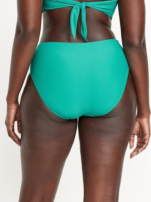 High-Waisted Bikini Swim Bottoms Product Image