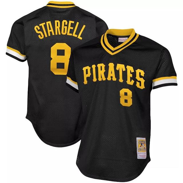 Mens Mitchell & Ness Willie Stargell Pittsburgh Pirates Cooperstown Collection Big & Tall Mesh Batting Practice Jersey Product Image