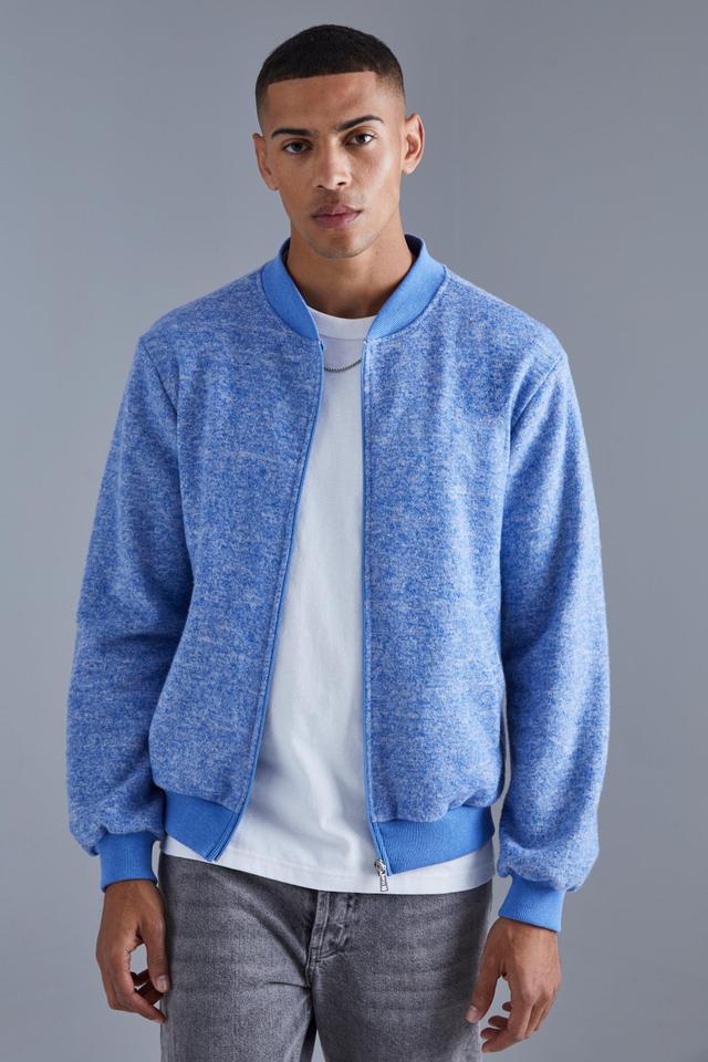 Brushed Heavyweight Bomber Jacket | boohooMAN USA Product Image