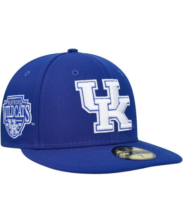 Mens New Era Royal Kentucky Wildcats Patch 59FIFTY Fitted Hat Product Image