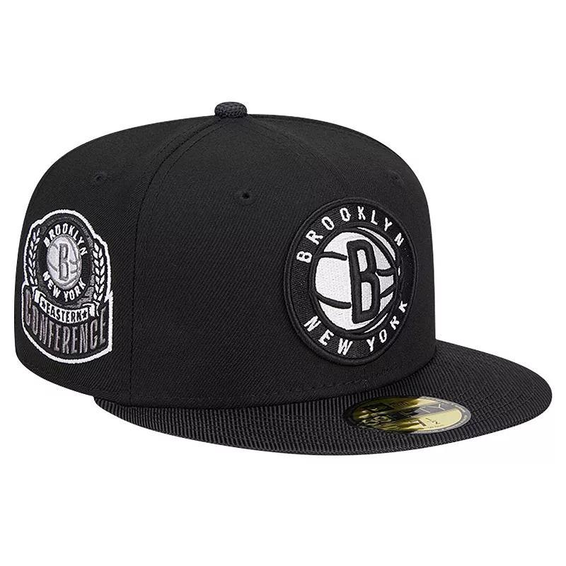 Mens New Era Brooklyn Nets Active Satin Visor 59FIFTY Fitted Hat Product Image