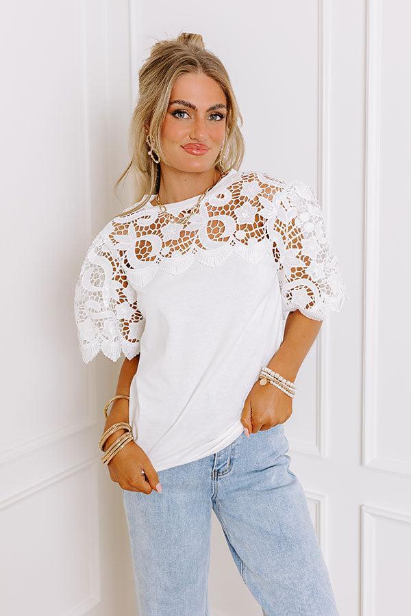 Brunch Bliss Crochet Top Product Image