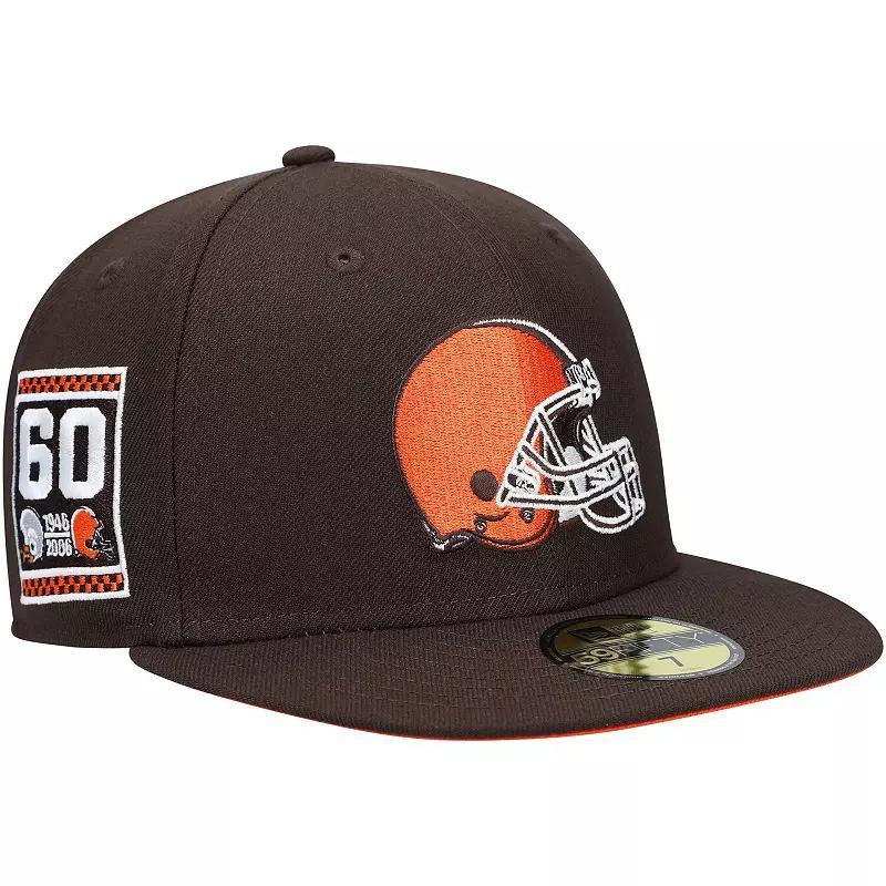 Mens New Era Cleveland s 60th Anniversary Patch Team 59FIFTY Fitted Hat Product Image