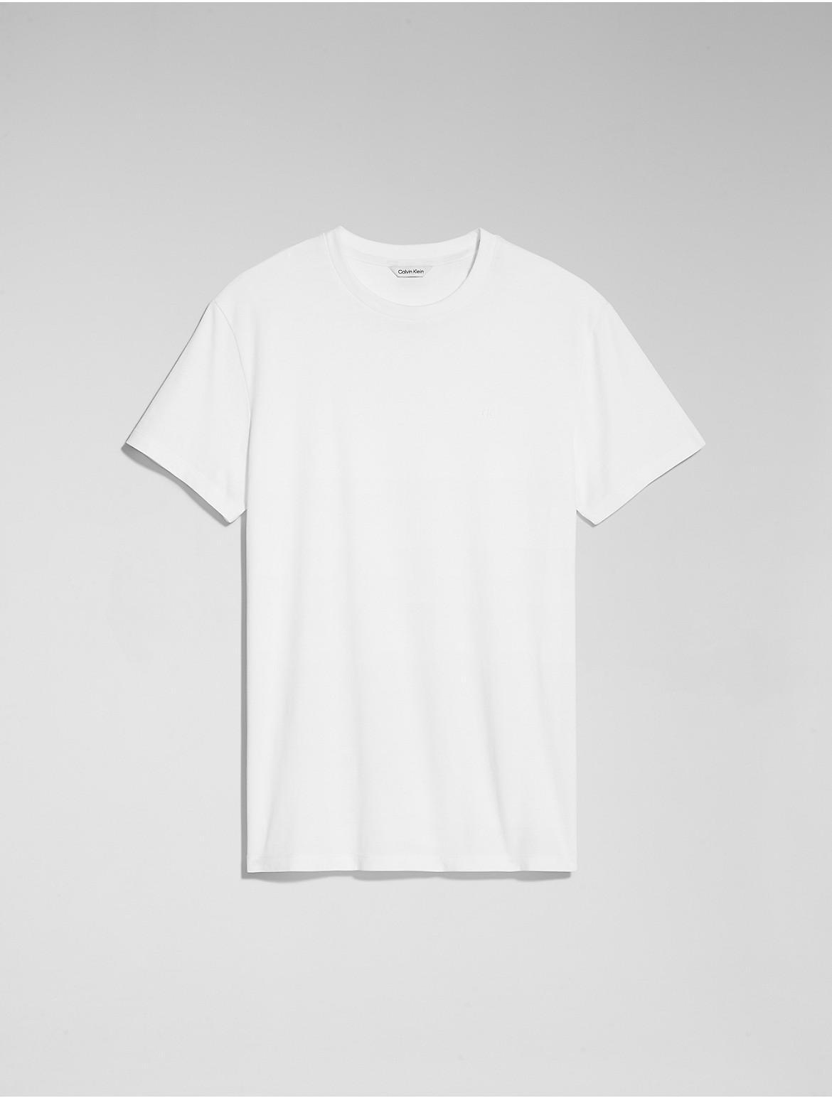 Calvin Klein Mens Smooth Cotton Crewneck T-Shirt - White - XS Product Image