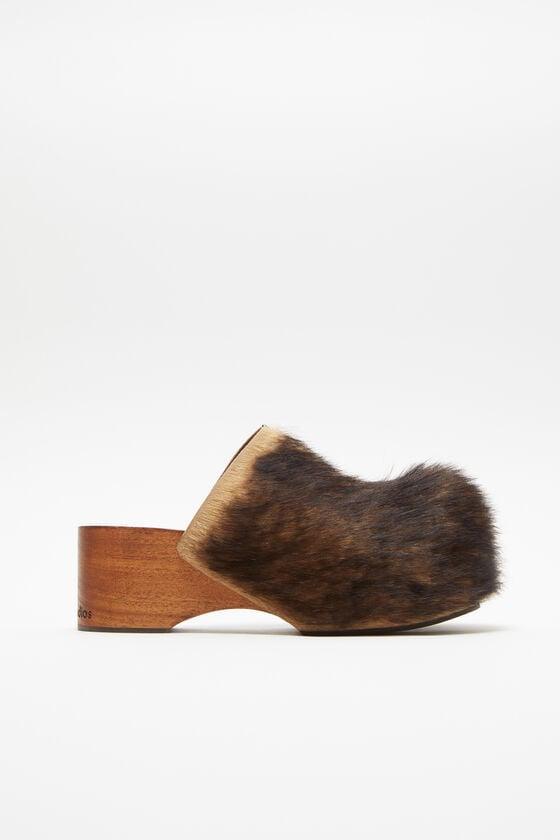 Hairy wood clogs Product Image