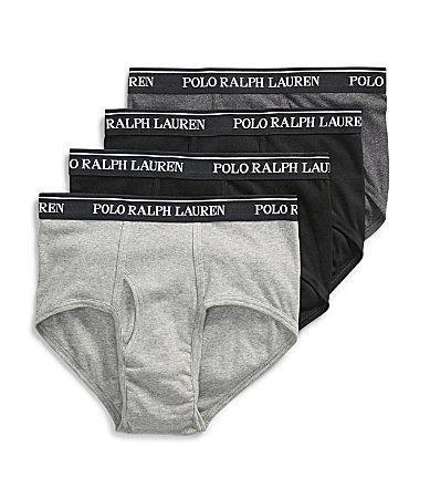 Polo Ralph Lauren Cotton Logo Waistband Briefs, Pack of 4 Product Image