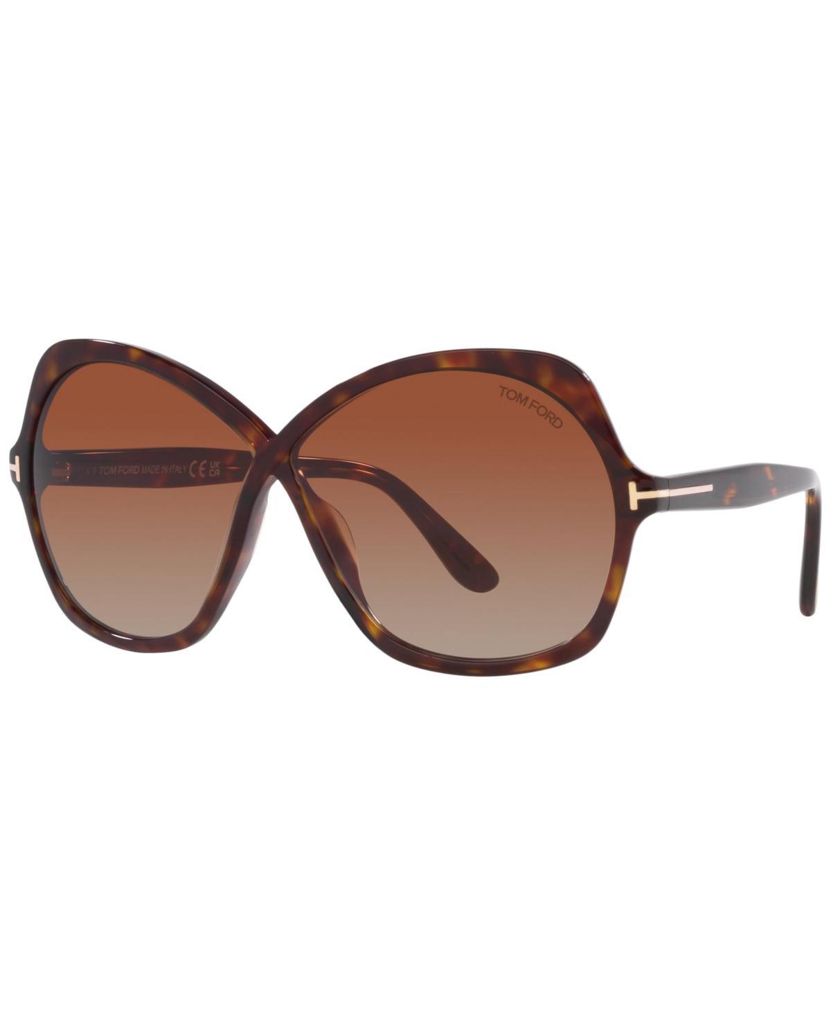 TOM FORD Rosemin 64mm Gradient Oversize Butterfly Sunglasses Product Image