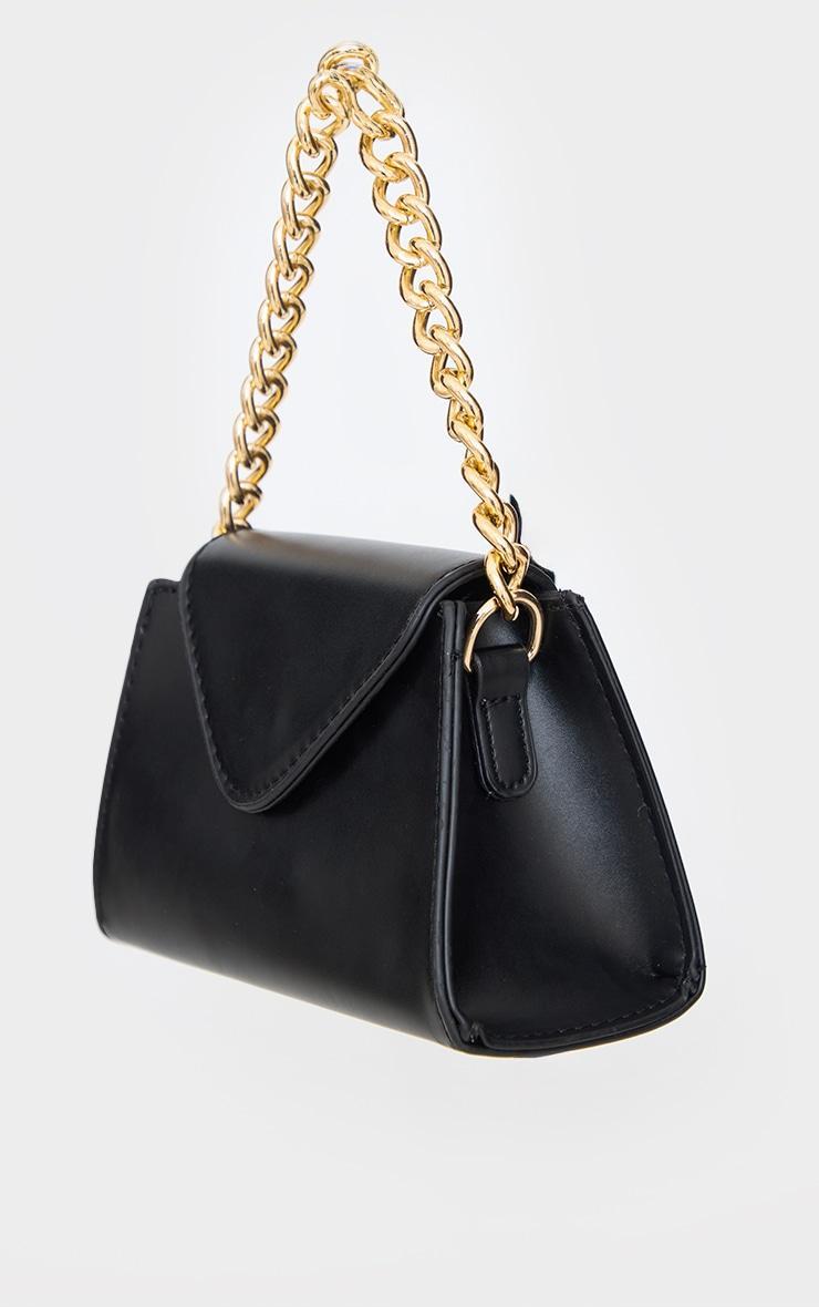 Black Mini Envelope Gold Chain Grab Bag Product Image