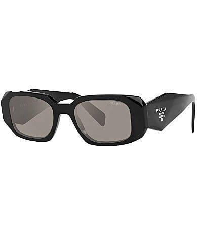 Prada 51mm Mirrored Rectangular Sunglasses Product Image