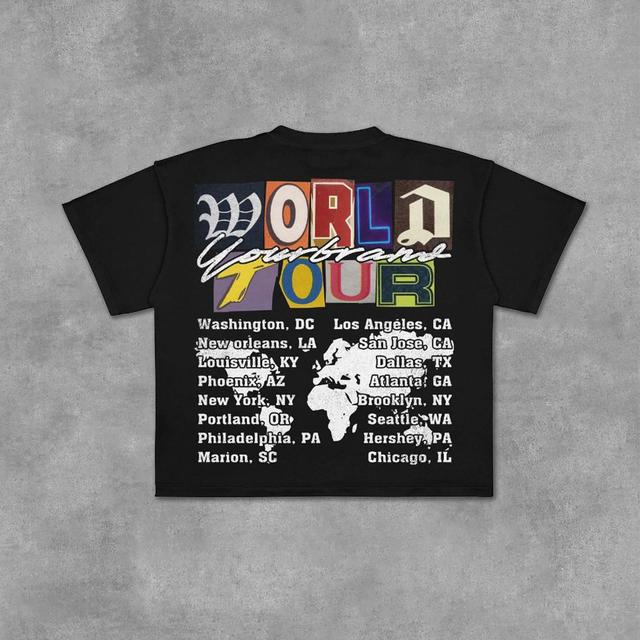 Sopula World Tour Art Graphic Cotton T-Shirt Product Image