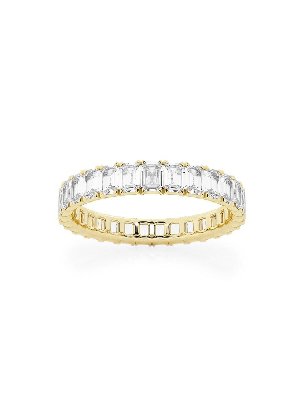 Womens 14K Yellow Gold & Emerald-Cut Lab-Grown Diamond Eternity Band/2.00-5.00 TCW Product Image