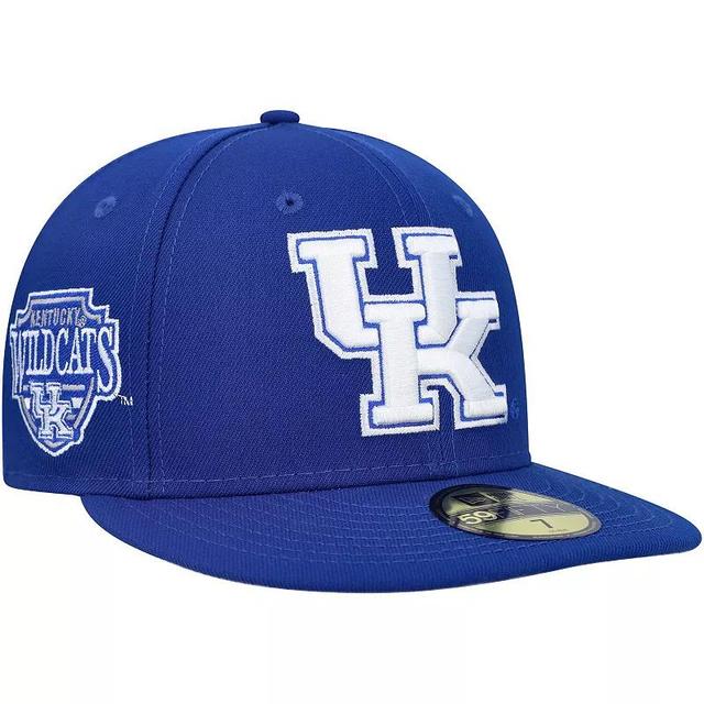 Mens New Era Royal Kentucky Wildcats Patch 59FIFTY Fitted Hat Product Image