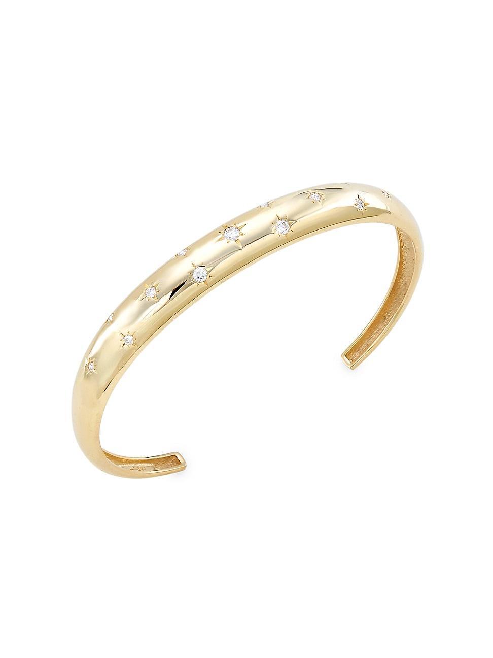 Womens Aura 14K Yellow Gold & 0.29 TCW Diamond Cuff Product Image