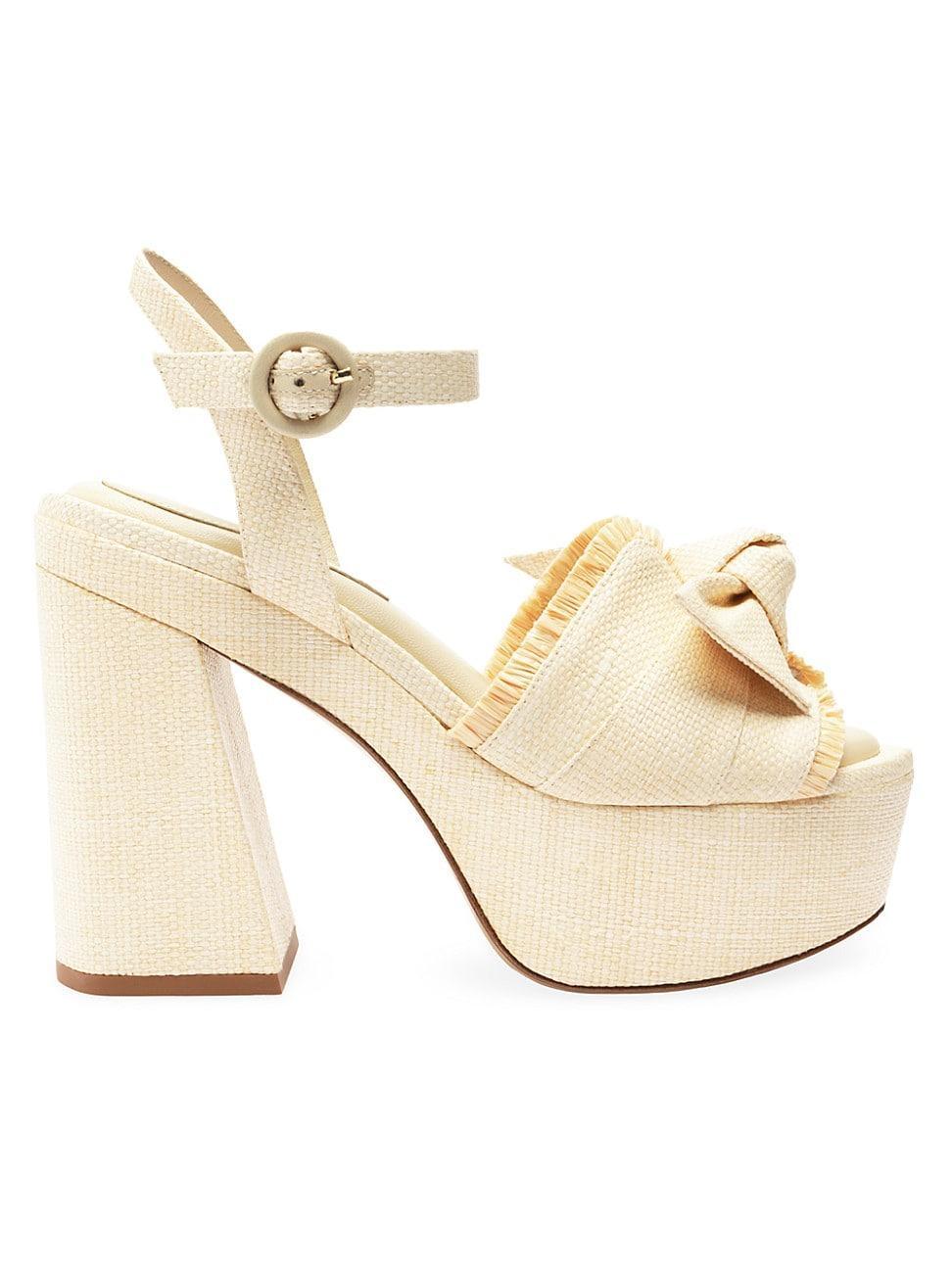 Womens Maxi Clarita 120MM Raffia Platform Sandals Product Image