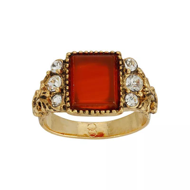 1928 Carnelian Ring, Womens, Silver Green Product Image