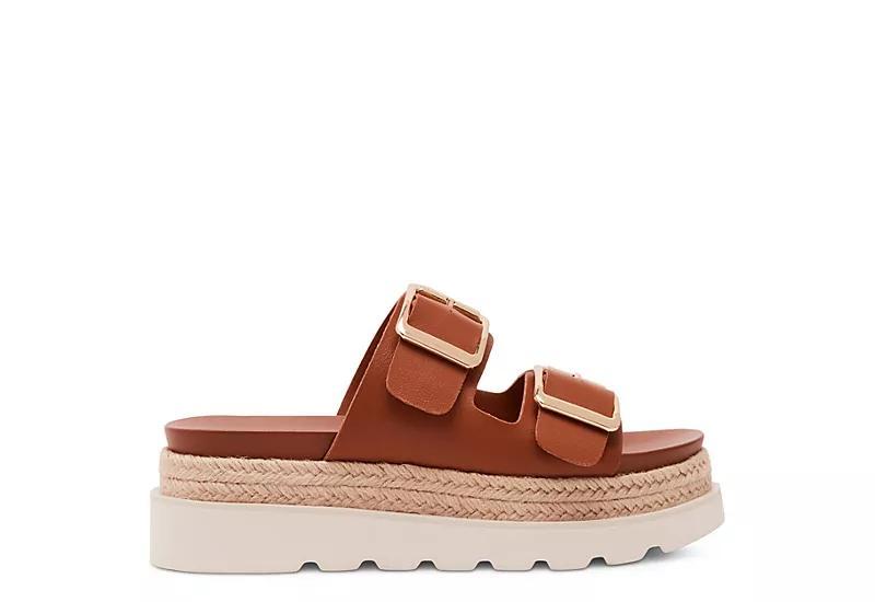 Madden Girl Mythiccal Slip-On Buckled Banded Platform Raffia Sandals Product Image