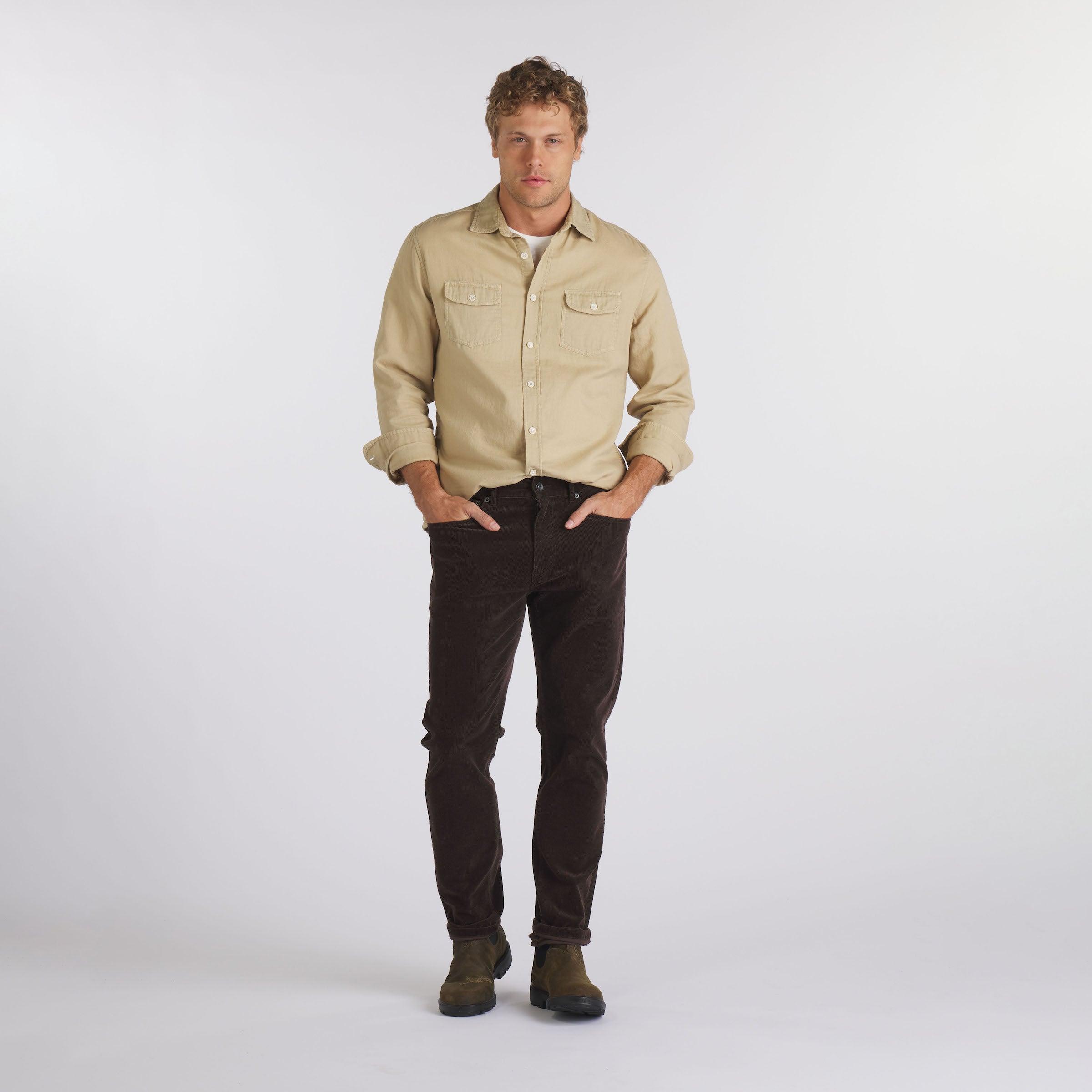 Burlington 5 Pocket Stretch Corduroy  - Coffee Bean Product Image