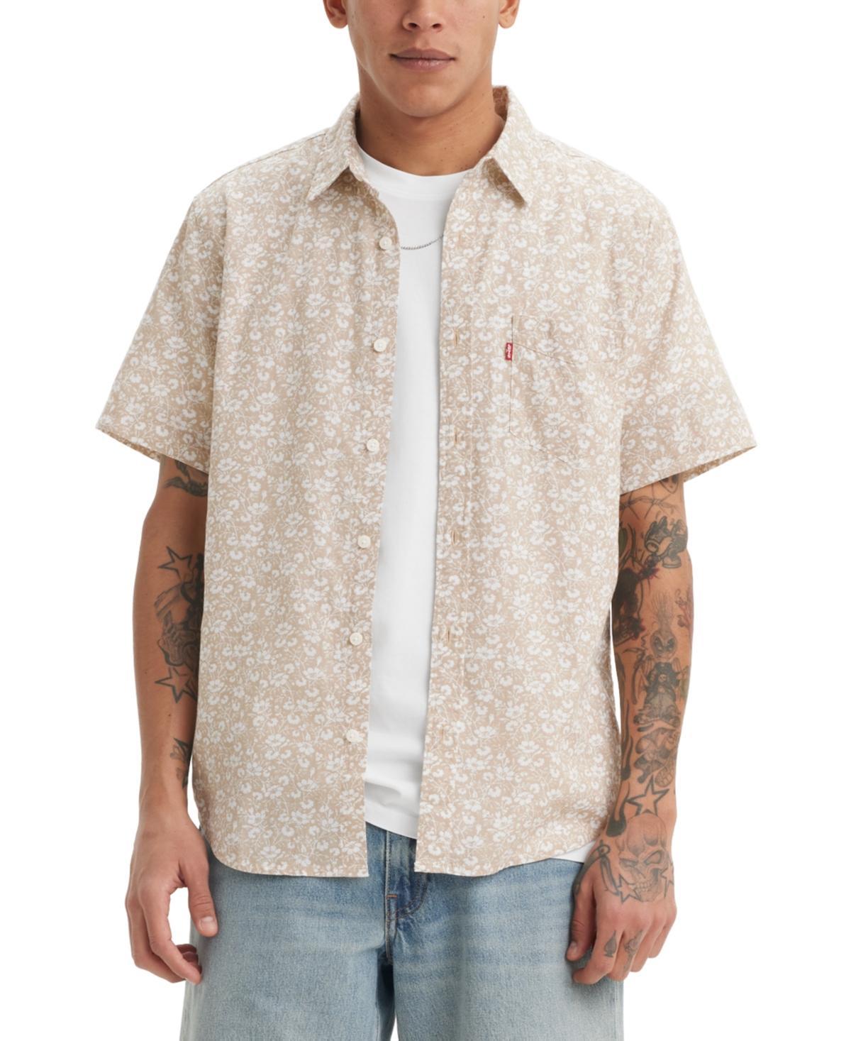 Levis Classic-Fit Short Sleeve Chambray Woven Shirt Product Image