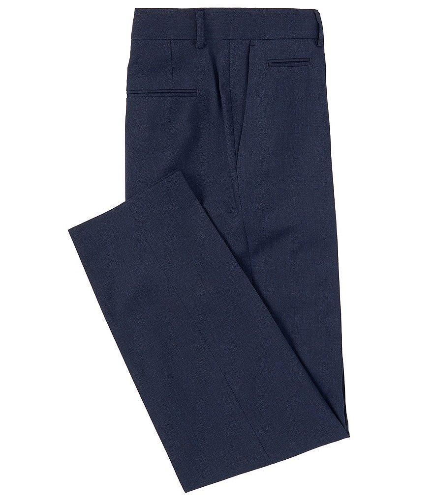 Hugo Boss Genius Slim Fit Flat Front Solid Dress Pants Product Image