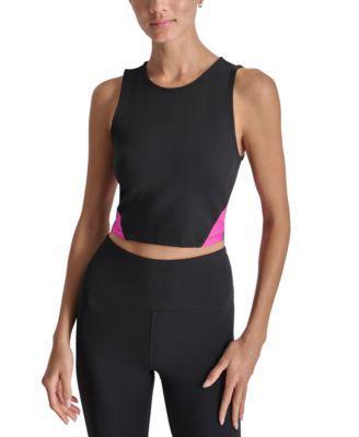 Women's Colorblocked Cropped Tank Top Product Image