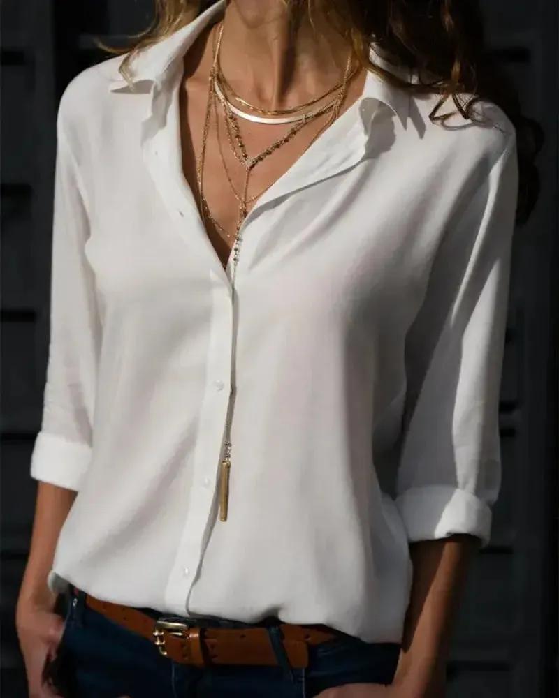 Olivia Mark – Long sleeve button down shirt Product Image