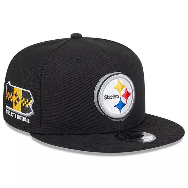 Mens New Era Black Pittsburgh Steelers 2024 NFL Draft 9FIFTY Snapback Hat Product Image