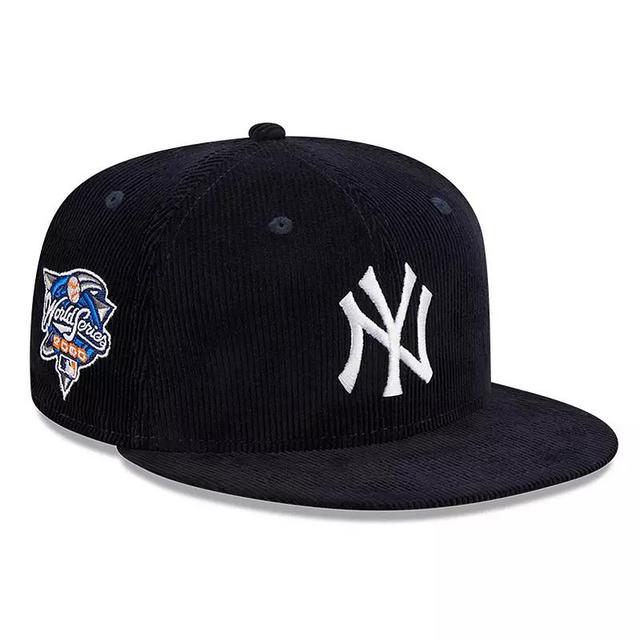 Mens New Era Navy New York Yankees Throwback Corduroy 59FIFTY Fitted Hat Product Image