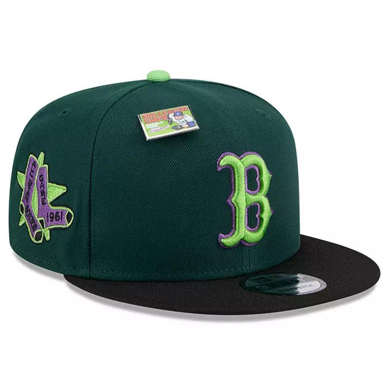 Mens New Era /Black Boston Red Sox Sour Apple Big League Chew Flavor Pack 9FIFTY Snapback Hat Product Image