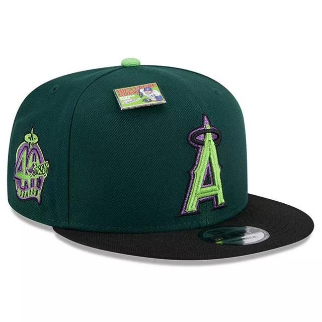 Mens New Era /Black Los Angeles Angels Sour Apple Big League Chew Flavor Pack 9FIFTY Snapback Hat Product Image