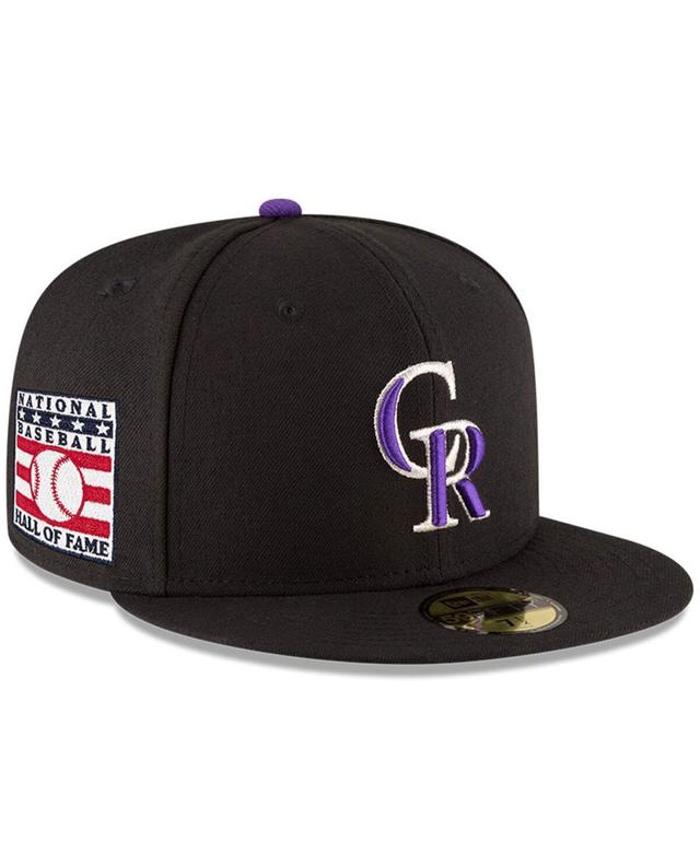 New Era Mens Black Colorado Rockies National Baseball Hall of Fame 59FIFTY Fitted Hat Product Image