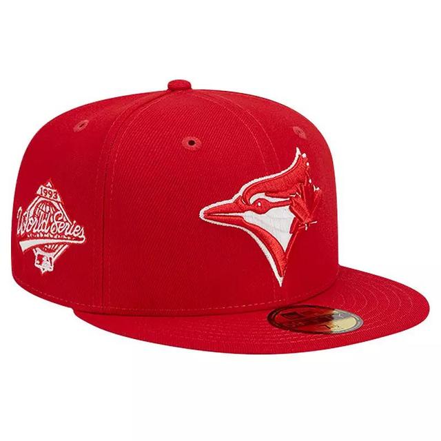 Mens New Era Red Toronto Blue Jays Logo 59FIFTY Fitted Hat Product Image