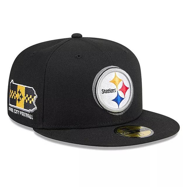 Mens New Era Black Pittsburgh Steelers 2024 NFL Draft 59FIFTY Fitted Hat Product Image