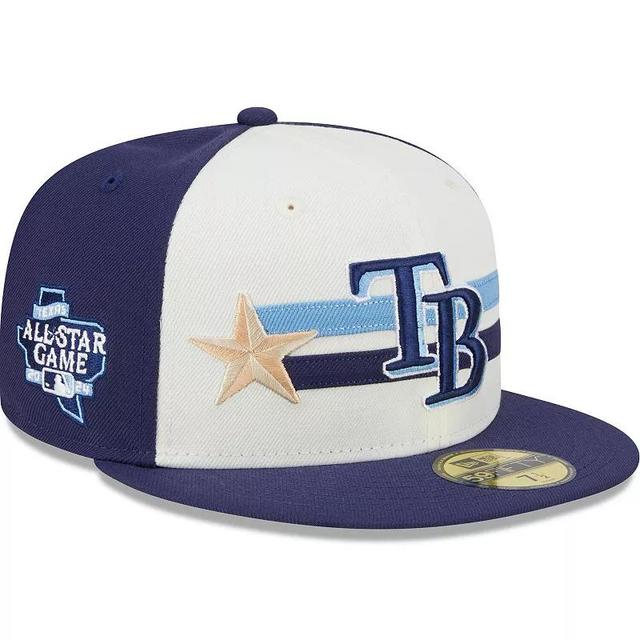 Mens New Era Cream/Navy Tampa Bay Rays 2024 MLB All-Star Game Workout 59FIFTY Fitted Hat Product Image