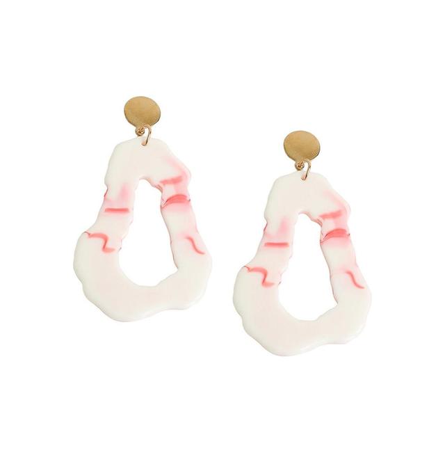 Sohi Womens Marble Drop Earrings Product Image