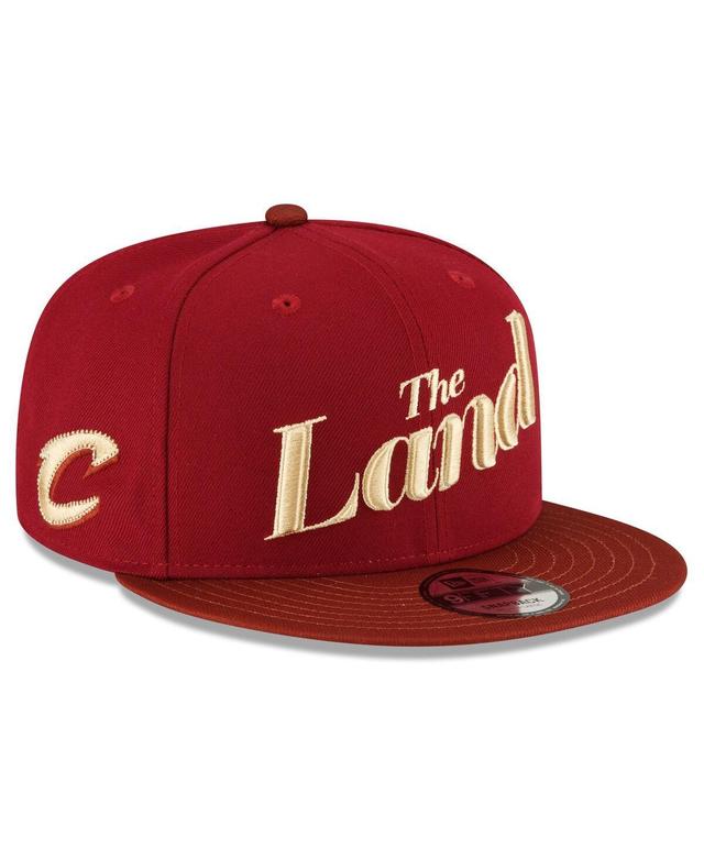 Mens New Era Wine Cleveland Cavaliers 2023/24 City Edition 9FIFTY Snapback Adjustable Hat - Wine Product Image