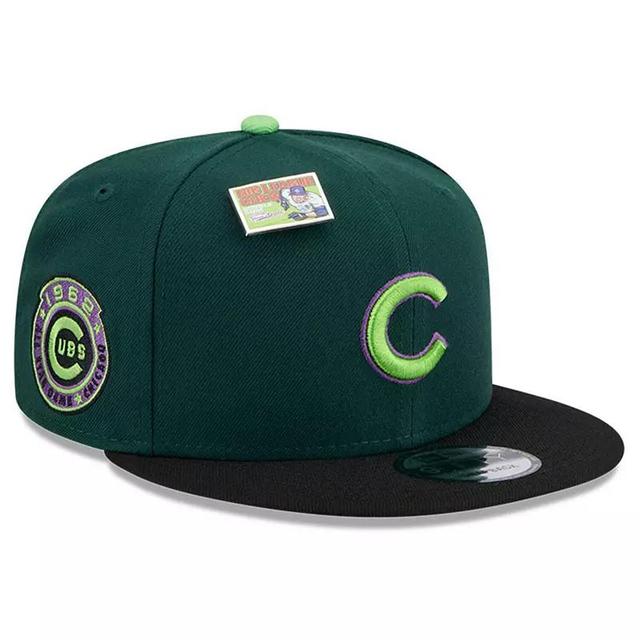 Mens New Era /Black Chicago Cubs Sour Apple Big League Chew Flavor Pack 9FIFTY Snapback Hat Product Image