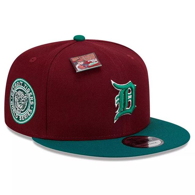 Mens New Era Cardinal/Green Detroit Tigers Strawberry Big League Chew Flavor Pack 9FIFTY Snapback Hat Product Image