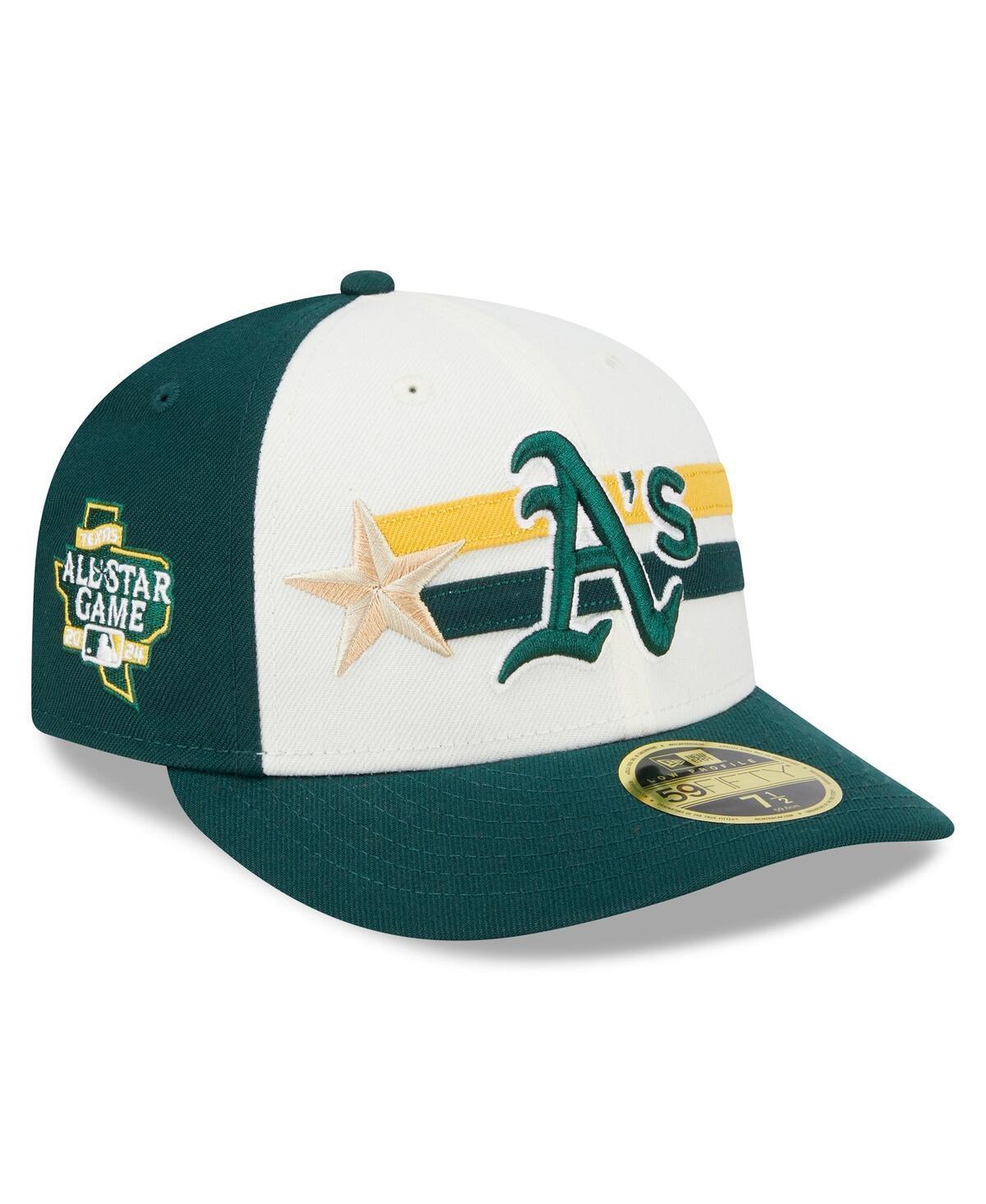 Mens New Era Cream/Green Oakland Athletics 2024 MLB All-Star Game Workout Low Profile 59FIFTY Fitted Hat Product Image